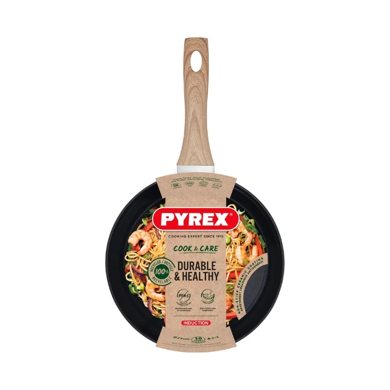 Patelnia PYREX Cook&Care 24 cm nieprzywierająca indukcyjna czarna
