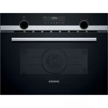 Siemens CM585AGS1 iQ500 Piekarnik mikrofalowy do zabudowy Czarny/Stal nierdzewna