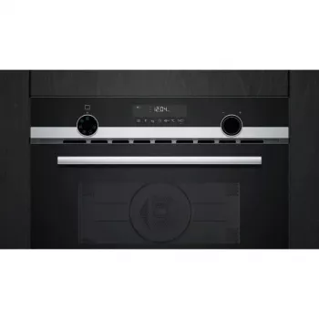 Siemens CM585AGS1 iQ500 Piekarnik mikrofalowy do zabudowy Czarny/Stal nierdzewna