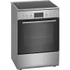 Bosch HKR39C250 Serie 4 Wolnostojąca Kuchenka Elektryczna z Płytą Ceramiczną, Stal Nierdzewna