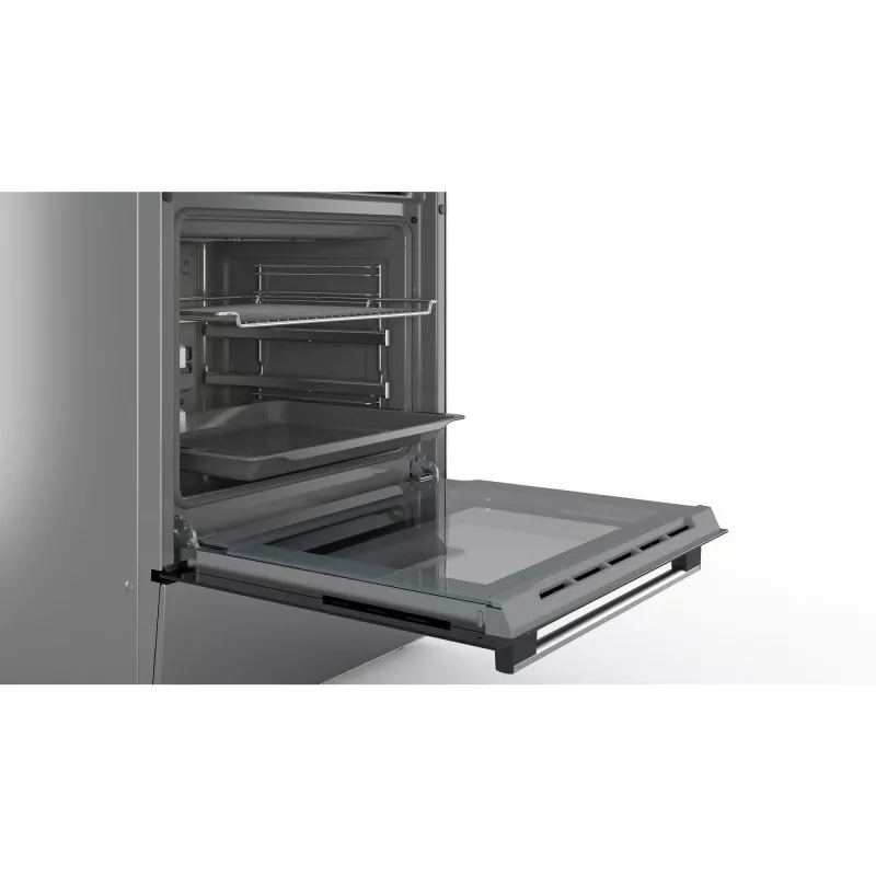 Bosch HKR39C250 Serie 4 Wolnostojąca Kuchenka Elektryczna z Płytą Ceramiczną, Stal Nierdzewna