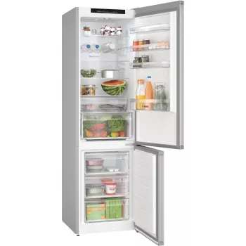 Bosch KGN392LBF Serie 4 Wolnostojąca Chłodziarko-Zamrażarka, wysokość 203 cm, klasa efektywności energetycznej B, srebrny Inox-Look