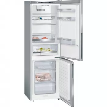 Siemens KG36EALCA iQ500 Wolnostojąca Chłodziarko-Zamrażarka, 186 cm, C, Stalowy Wygląd