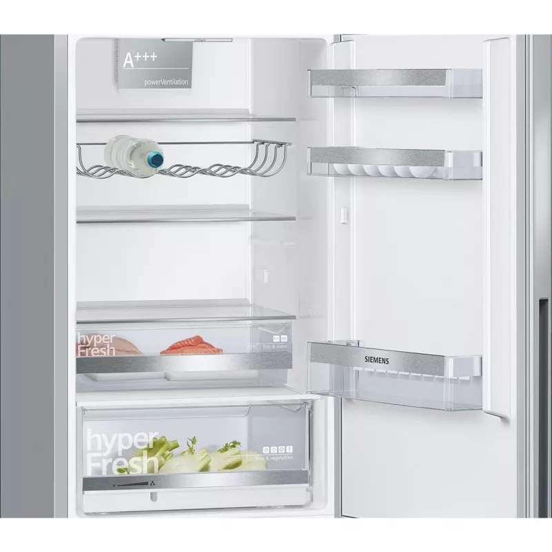 Siemens KG36EALCA iQ500 Wolnostojąca Chłodziarko-Zamrażarka, 186 cm, C, Stalowy Wygląd
