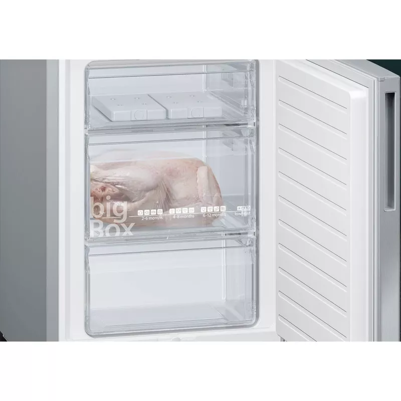 Siemens KG39EALCA iQ500 Wolnostojąca Chłodziarko-Zamrażarka 201 cm Wysokość Klasa Efektywności Energetycznej C Srebrna