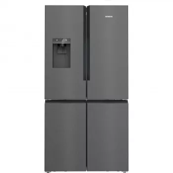 Siemens KF96DPXEA iQ700 French Door Side-by-Side Chłodziarko-Zamrażarka z Dozownikiem Wody i Lodu, 183 cm, Klasa Energetyczna E, Stal Nierdzewna