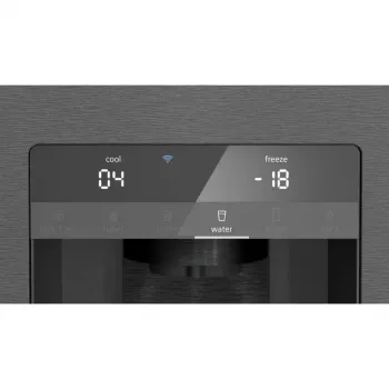 Siemens KF96DPXEA iQ700 French Door Side-by-Side Chłodziarko-Zamrażarka z Dozownikiem Wody i Lodu, 183 cm, Klasa Energetyczna E, Stal Nierdzewna