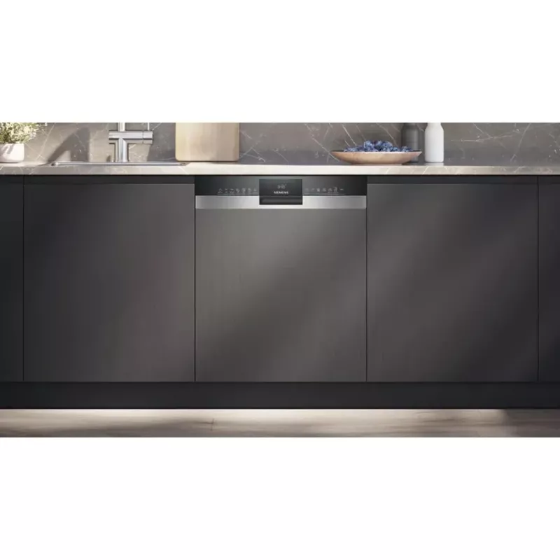 Siemens SX53ES22CE iQ300 Częściowo zabudowana zmywarka, 60 cm, 13 kompletów naczyń, klasa energetyczna E, Home Connect, AquaStop, InfoLight, stal nierdzewna