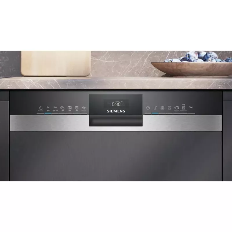 Siemens SX53ES22CE iQ300 Częściowo zabudowana zmywarka, 60 cm, 13 kompletów naczyń, klasa energetyczna E, Home Connect, AquaStop, InfoLight, stal nierdzewna