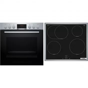 Bosch HND415LS62 Zestaw piekarnika do zabudowy i płyty ceramicznej, 71L, 7 funkcji, stal nierdzewna