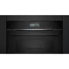 Siemens CS736G1B1 iQ700 kompaktowy piekarnik do zabudowy z funkcją pary, 47 L, wyświetlacz dotykowy TFT, Home Connect, czarny
