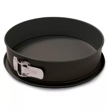 NEWILL Forma do ciasta z odpinaną obręczą Ø24x7,6 cm Czarna Nieprzywierająca Stal Węglowa