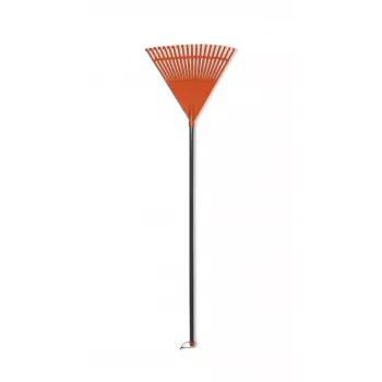 HORTUS Grabie do liści z aluminiowym trzonkiem, pomarańczowa głowica 45 cm, 20 zębów