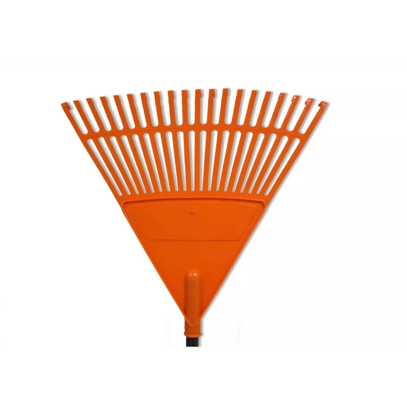 HORTUS Grabie do liści z aluminiowym trzonkiem, pomarańczowa głowica 45 cm, 20 zębów