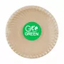 GOGREEN Kompostowalne talerze z trzciny cukrowej ze wzorem Go Green Ø23cm 10 szt.