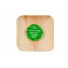 GoGreen Talerze z Liści Palmy Areka 15x15 cm Kwadratowe 10-Pak Naturalne Jednorazowe