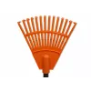 HORTUS Małe grabie ręczne z uchwytem, pomarańczowe, głowica 20 cm, 14 zębów