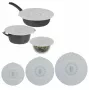 ASI COLLECTION Zestaw 3 silikonowych pokrywek Ø20/26/30cm Szary