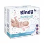 Kindii Pure & Soft Podkłady na przewijak 60x60 cm, 10 sztuk, Wodoodporne jednorazowe podkłady, Białe