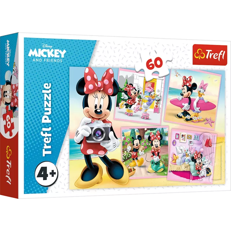 TREFL Puzzle 60 elementów - Lovely Minnie - Disney Minnie Mouse