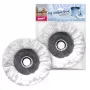 YORK Wymienna końcówka mopa do Vileda Easy Wring & Clean Turbo – mikrofibra, trójkątna, biała z czerwonymi akcentami