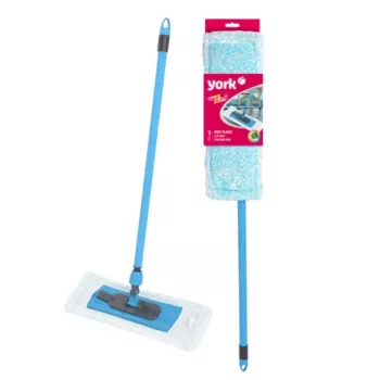YORK Power Collect Szczotka Podłogowa – 280 mm Uniwersalna Końcówka z Wysuwanym Włosiem i Listwami do Zbierania Kłaczków, Wcisk 32/35 mm, Czarny/Ciemnoszary