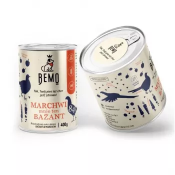 BEMO Marchwi mnie ten Bażant Mono - Mokra karma dla psów - 400g