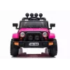 LEAN CARS BRD-7588 Różowy elektryczny jeep na akumulator 12V dla dzieci z oświetleniem LED, MP3, pilotem, 4x4