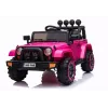 LEAN CARS BRD-7588 Różowy elektryczny jeep na akumulator 12V dla dzieci z oświetleniem LED, MP3, pilotem, 4x4