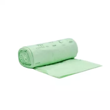 BioBag kompostowalne worki na odpady spożywcze 30L, 25 szt. w rolce, 50x60 cm, 12 mikronów, zielone