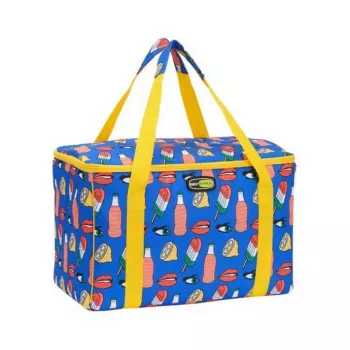 GIOSTYLE Torba termiczna Evo Square Assorted, zielona/czerwona/niebieska z dekoracją, 15 l