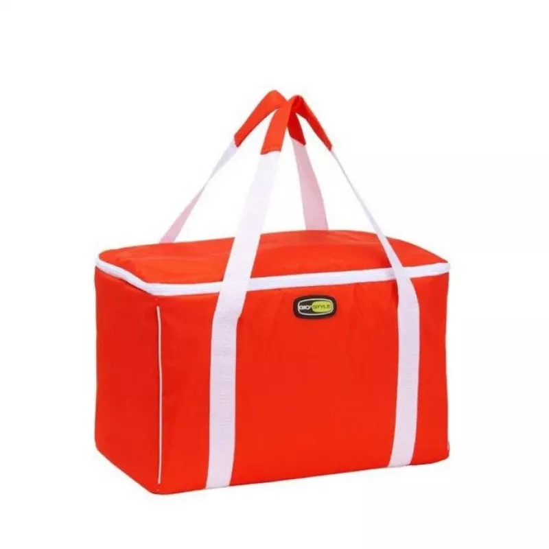 GIOSTYLE Torba termiczna Evo Square Assorted, zielona/czerwona/niebieska z dekoracją, 15 l