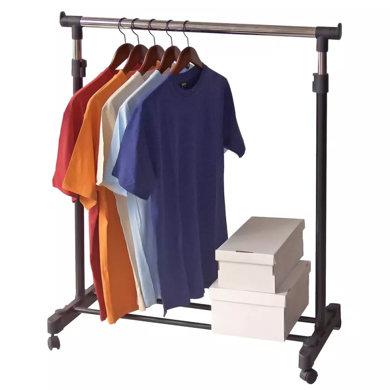 ORDINETT Deluxe wieszak na ubrania biały 88x43x98-175cm