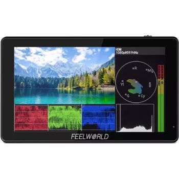 FEELWORLD LUT5 5,5-calowy monitor na kamerę z ekranem dotykowym 3000 nitów, 3D LUT, 4K HDMI