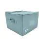 Kwadratowe pudełko do przechowywania ORDINETT z zamkiem błyskawicznym 30x30x21 cm Miętowe