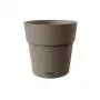 STEFANPLAST Ethica Doniczka z podstawką, 25x25 cm, brązowa, 8,5 l, z recyklingowanego plastiku