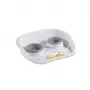Zestaw misek dla zwierząt STEFANPLAST Dinner, 2 miski (0,25 L + 0,35 L), szary, 46 x 35 x 11 cm