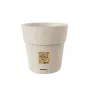 STEFANPLAST Ethica okrągła doniczka z podstawką, biała, średnica 25 cm, wysokość 25 cm, 12,3 L, odporny na UV i mróz polipropylen, do wnętrz i na zewnątrz
