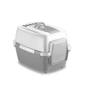 STEFANPLAST WivaCat Zamknięta Kuweta dla Kota 55x40x40 cm Biało-Szara