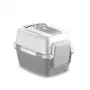 STEFANPLAST WivaCat Zamknięta Kuweta dla Kota 55x40x40 cm Biało-Szara
