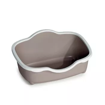 STEFANPLAST Kuweta dla kota Tres Chic Open 56x38,5x26 cm Biało/Jasnoszara