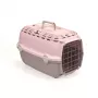 STEFANPLAST Transporter Horizon 1 z metalowymi drzwiczkami 48x32x30cm różowo-szary