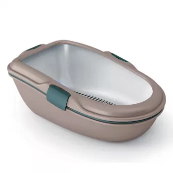 STEFANPLAST Kuweta dla kota Furba Chic Maxi 69,5x47x26 cm jasnoszara/zielona