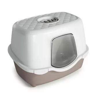 STEFANPLAST Kuweta dla kota Tres Chic Indoor Filter, 56x39x39 cm, biało-jasnoszara