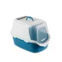 STEFANPLAST Cathy Easy Clean zamykana kuweta dla kota z daszkiem 56x40x40 cm biało-niebieska