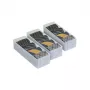 ORDINETT Top Class zestaw organizatorów 3-częściowy mały przezroczysty plastikowy organizer do szuflady biurka 30,5x10x7,5cm