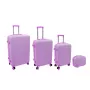 ORDINETT 4-częściowy zestaw walizek twardych 98L/60L/43L/15L różowy