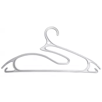 Wieszaki na ubrania ORDINETT 5-pak plastikowe kolekcja 5-w-1 42 cm białe