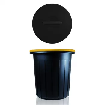 GIOSTYLE Eco Solution 16L kosz na śmieci ciemnoszary/żółty