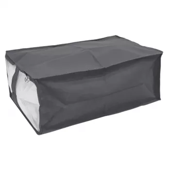 ORDINETT Torba na koce 40x60x26 cm szara - miękka torba do przechowywania z włókniny z zamkiem i uchwytami, 62,4 L